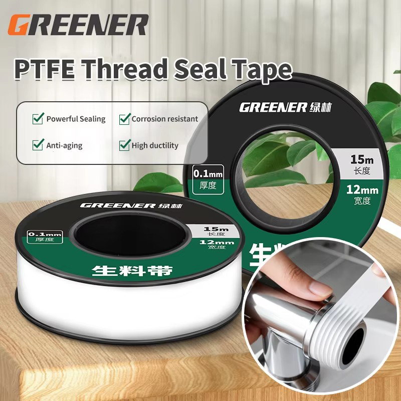 Ptfe Tape Thread - GREENERY 15m Plumbing Sealant Tape PTFE