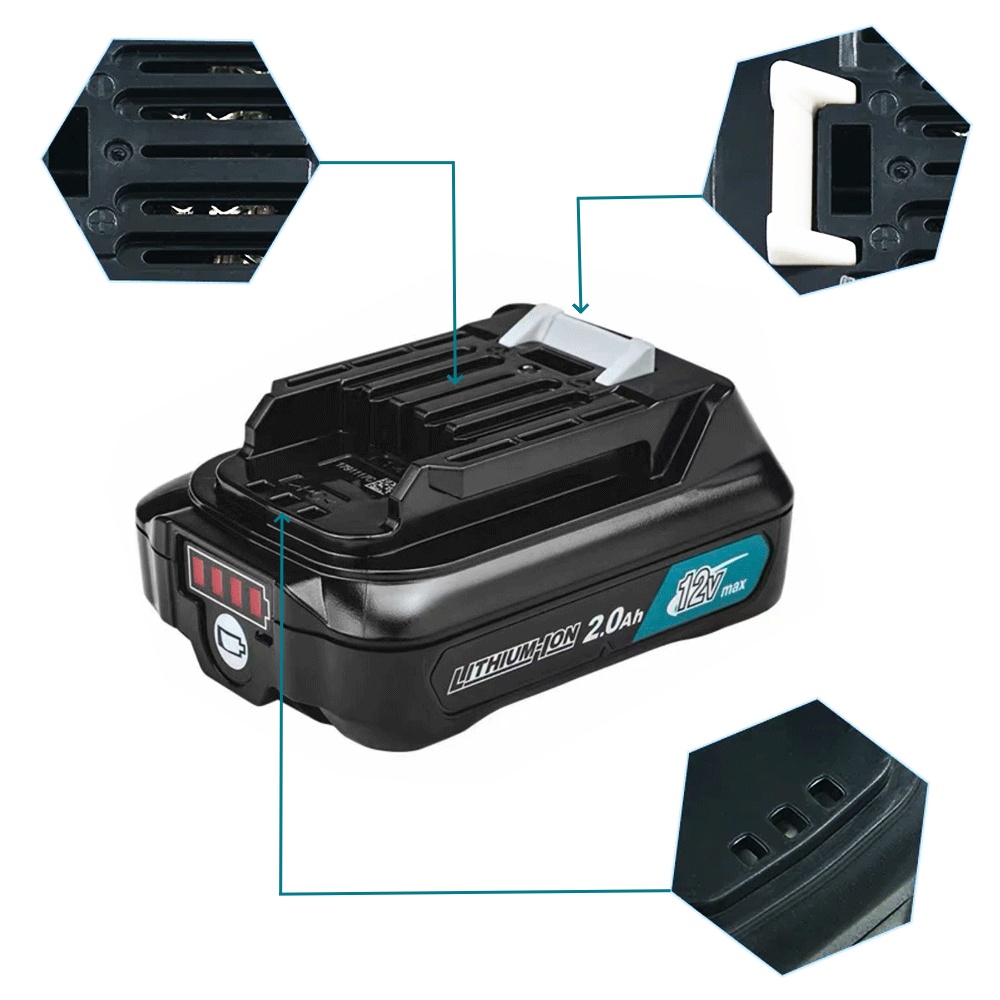 1PCS 10.8V 12V Max 2.0Ah Li-io - огляд і ціна Makita Drill Hp1640