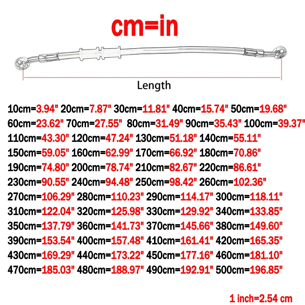 10cm~500cm Motorcycle Brake Cl - огляд і ціна Flexible Hose Braided